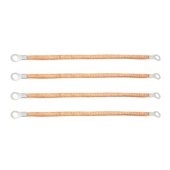 

4 pack 11.4" Braided Engine Ground Strap Cable Bonding Copper Tinned Manage