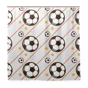 Unique Shower Curtain Football Eco-Friendly with 12 Hooks in Bathroom W72 xH96
Unique Shower Curtain Football Eco-Friendly with 12 Hooks in Bathroom W72 xH96