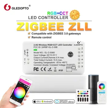 Zigbee Remote Control RGB WW/CW Led Controller DC12/24V LED Strip Controller Smart Voice Control Work with Amazon Echo Plus Tuya
Zigbee Remote Control RGB WW/CW Led Controller DC12/24V LED Strip Controller Smart Voice Control Work with Amazon Echo Plus Tuya