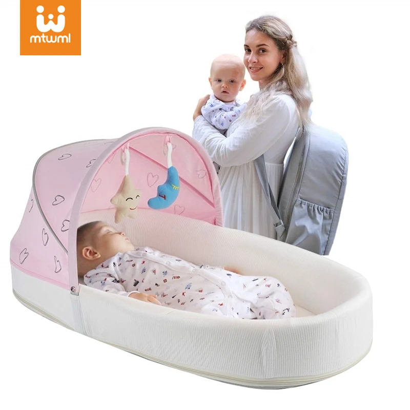 MTWML Baby Travel Bed 0-8 Months Baby Lounger Portable Bassinets for Baby Bed Soft Cotton Portable Infant Nest with Mosquito Net 
MTWML Baby Travel Bed 0-8 Months Baby Lounger Portable Bassinets for Baby Bed Soft Cotton Portable Infant Nest with Mosquito Net
