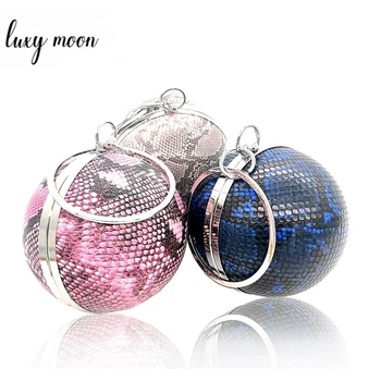 Luxy Moon Round Clutch Purse Women Party Evening Bag Serpentine Pattern Leather Lady's Handbag with Handle Wedding Bag ZD1462
Luxy Moon Round Clutch Purse Women Party Evening Bag Serpentine Pattern Leather Lady's Handbag with Handle Wedding Bag ZD1462