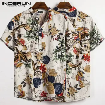 INCERUN Men Chic Printed Short Sleeve Stand Neck Shirt Fashion Comfort Joker Button Mens Holiday Beach Casual Blouse Streetwear
INCERUN Men Chic Printed Short Sleeve Stand Neck Shirt Fashion Comfort Joker Button Mens Holiday Beach Casual Blouse Streetwear