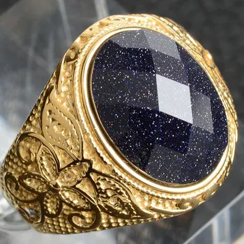 Men's Domineering 316L Stainless Steel Lapis Lazuli Engagement Ring Sapphire Gems Crystal Wedding Ring Hip Hop Jewelry Gifts
Men's Domineering 316L Stainless Steel Lapis Lazuli Engagement Ring Sapphire Gems Crystal Wedding Ring Hip Hop Jewelry Gifts