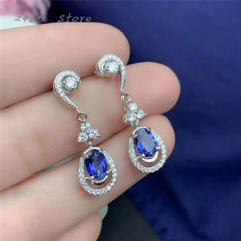 New style 925 silver inlaid with optimized tanzanite color topaz, women's stud earrings, exquisite and gorgeous, bright color
New style 925 silver inlaid with optimized tanzanite color topaz, women's stud earrings, exquisite and gorgeous, bright color