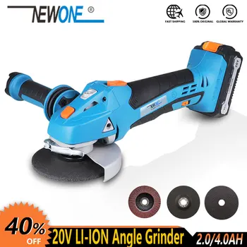 NEWONE 20V Li-ion Cordless Variable Speed Angle Grinder Max.4.0AH battery M14 Grinding machine 115mm Wheel for Cutting Grinding
NEWONE 20V Li-ion Cordless Variable Speed Angle Grinder Max.4.0AH battery M14 Grinding machine 115mm Wheel for Cutting Grinding
