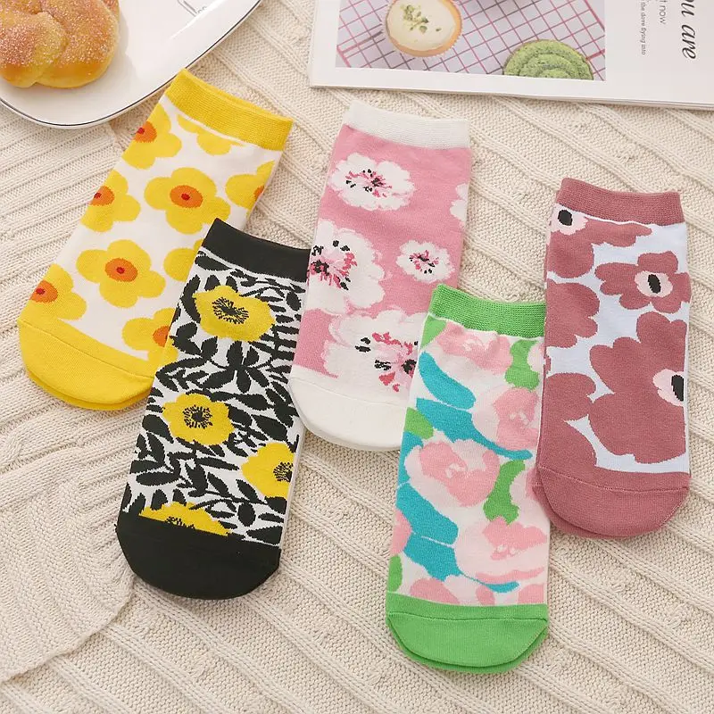 Funny Socks Women's Casual Fashion Floral Printed Boat Ankle Socks Cotton Comfortable Summer Happy Art Japanese Korean Style Hot
Funny Socks Women's Casual Fashion Floral Printed Boat Ankle Socks Cotton Comfortable Summer Happy Art Japanese Korean Style Hot
