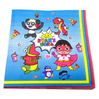 200pcs/lot Happy Baby Shower Ryan's World Theme Paper towel Decoration Napkins Boys Favors Birthday Party Events Servilleta
200pcs/lot Happy Baby Shower Ryan's World Theme Paper towel Decoration Napkins Boys Favors Birthday Party Events Servilleta