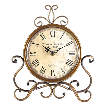 Table Clock Battery Powered Single Side Desktop Hotel Retro Style Home Decor Quiet Coffee Bar Pointer Digital Round Iron Art
Table Clock Battery Powered Single Side Desktop Hotel Retro Style Home Decor Quiet Coffee Bar Pointer Digital Round Iron Art
