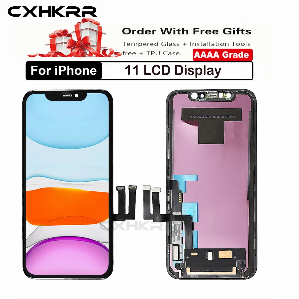 AAA +++ grade for iPhone 11 LCD display, replaceable 3D touch screen digitizer components, suitable for iPhone 11 with gifts
AAA +++ grade for iPhone 11 LCD display, replaceable 3D touch screen digitizer components, suitable for iPhone 11 with gifts
