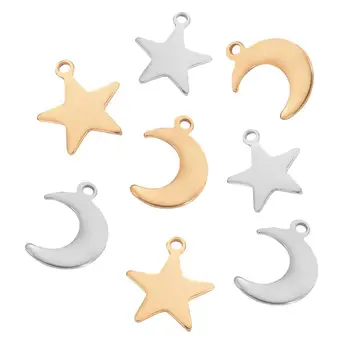 50PCS/lot Stainless Steel Silver/Gold Tone Moon/Star Charm For Pendants Bracelet Earring Jewelry Diy Making Findings Dropship 
50PCS/lot Stainless Steel Silver/Gold Tone Moon/Star Charm For Pendants Bracelet Earring Jewelry Diy Making Findings Dropship