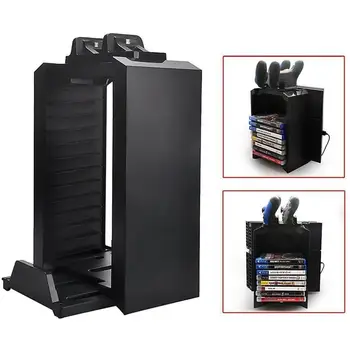 Console Tower Holder Cooling Fan Multifunctional Disk Storage Stand Kit with Controller Charging for PS4 Pro Slim for XboxOne
Console Tower Holder Cooling Fan Multifunctional Disk Storage Stand Kit with Controller Charging for PS4 Pro Slim for XboxOne
