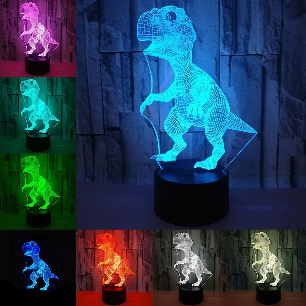 Decorative 3D Illusion Home Gifts Dinosaur Shape Birthday Night Light Led USB Powered Kids 7 Colors Party Bedroom Touch Control
Decorative 3D Illusion Home Gifts Dinosaur Shape Birthday Night Light Led USB Powered Kids 7 Colors Party Bedroom Touch Control