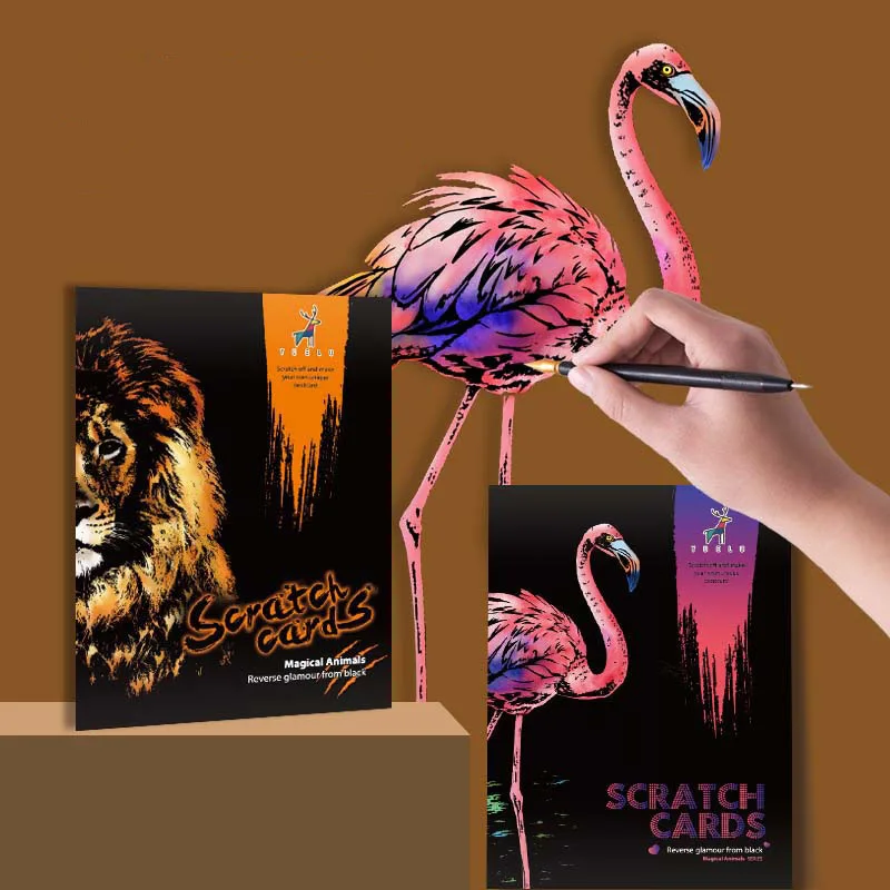 4 Pcs/Set 21x29.5 CM A4 Simulation Animal Scraping Painting Magical Animal Flamingo Unicorn Manual Drawing Toys Children Gifts
4 Pcs/Set 21x29.5 CM A4 Simulation Animal Scraping Painting Magical Animal Flamingo Unicorn Manual Drawing Toys Children Gifts