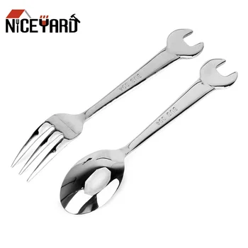 NICEYARD Wrench Shape Dinnerware Tableware Stainless Steel Spanner Spoon Fork Gadgets Kitchen Tools Cooking Accessories
NICEYARD Wrench Shape Dinnerware Tableware Stainless Steel Spanner Spoon Fork Gadgets Kitchen Tools Cooking Accessories