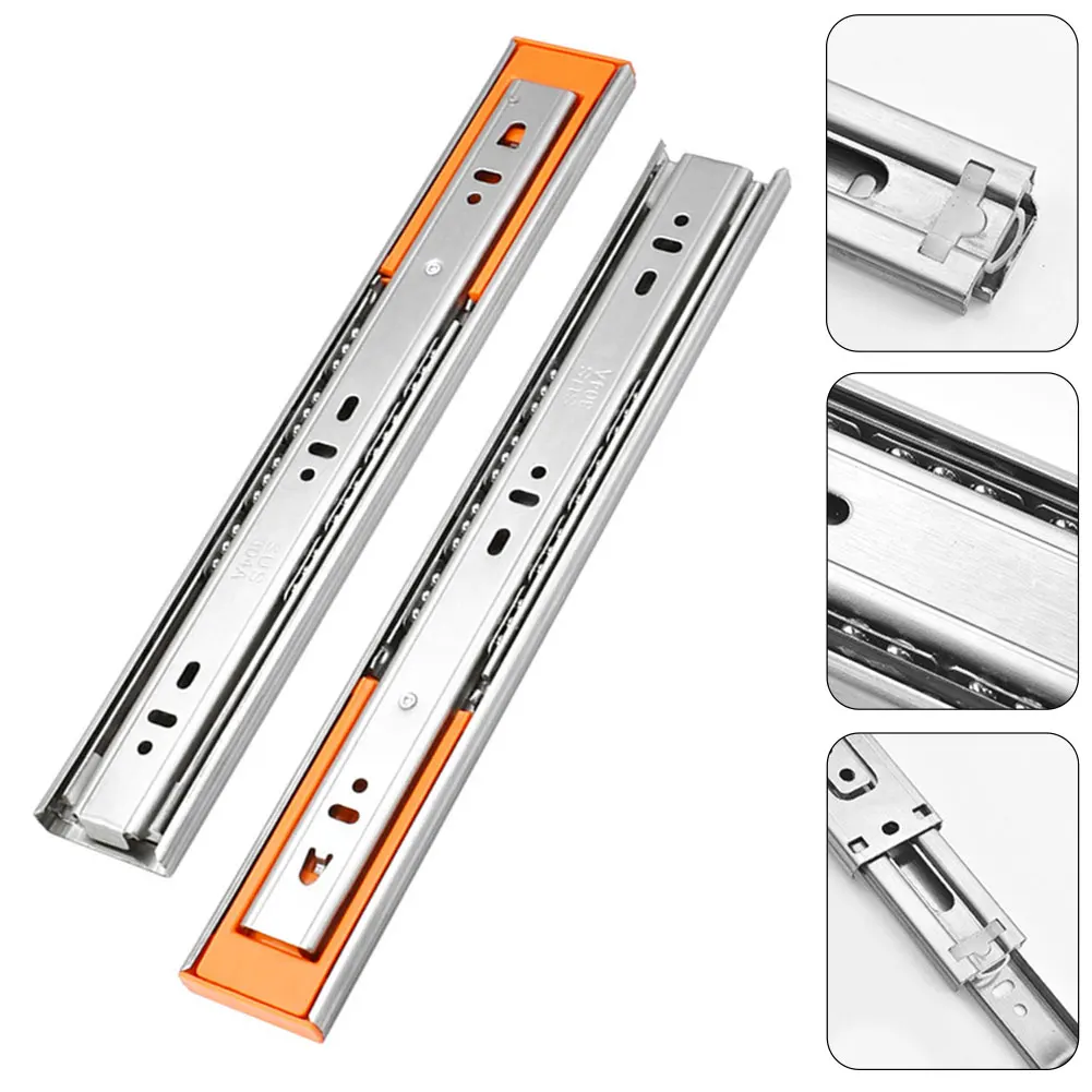 Three Section Cabinet Soft Close Tool Home Smooth Stainless Steel Rails Buffer Drawer Slide Accessories Cupboard With Damper
Three Section Cabinet Soft Close Tool Home Smooth Stainless Steel Rails Buffer Drawer Slide Accessories Cupboard With Damper