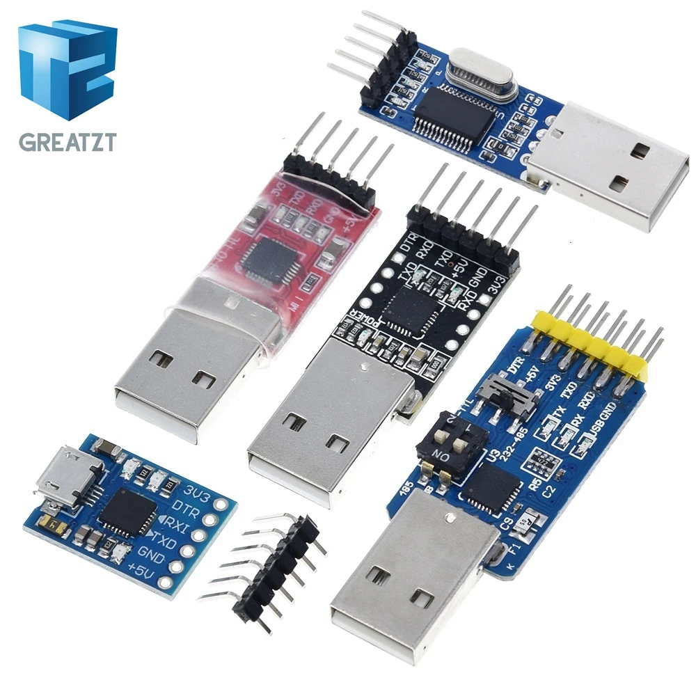 5-контактный разъем CP2102 USB 2,0 для UART TTL модуль последовательный ...