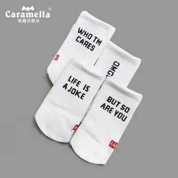 Caramella Funny Letter Women socks Cool White Embroidery Socks Women Cotton Short Socks Student Socks Breathable Comfy Hosiery 
Caramella Funny Letter Women socks Cool White Embroidery Socks Women Cotton Short Socks Student Socks Breathable Comfy Hosiery