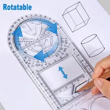 Rotatable Fast Drawing Template Ruler Art Design Construction Architect Stereo Geometry Ellipse Drafting Measuring Scale Ruler
Rotatable Fast Drawing Template Ruler Art Design Construction Architect Stereo Geometry Ellipse Drafting Measuring Scale Ruler