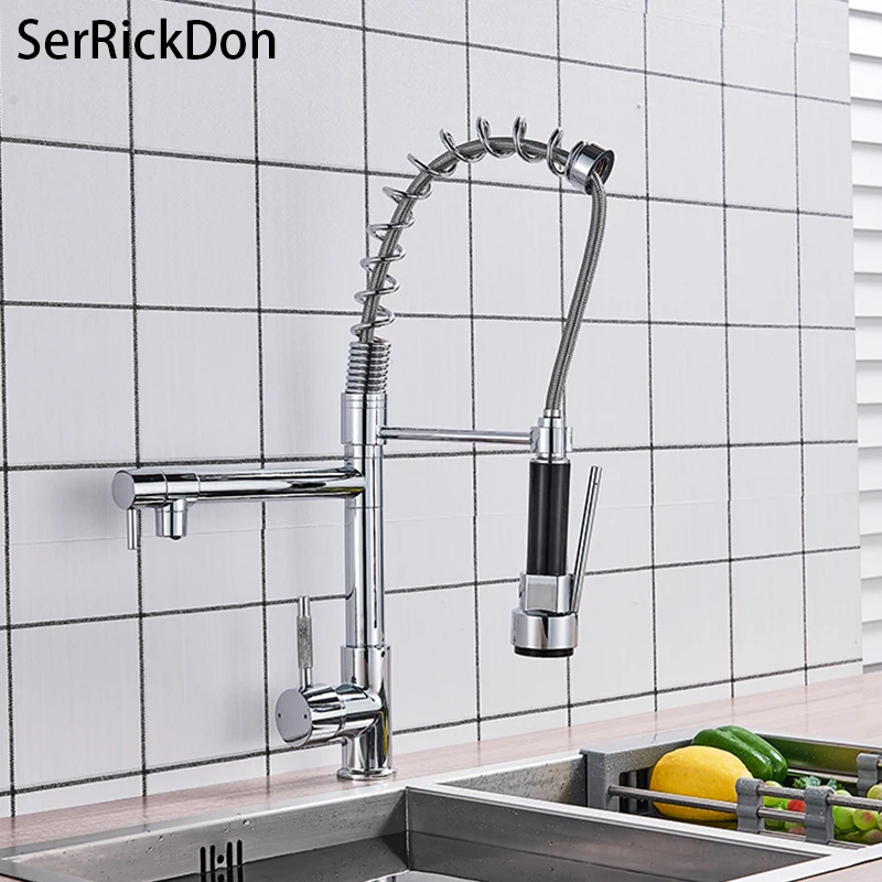 Spring Kitchen Faucet Mixer Tap Basin Faucet Sink High Pressure Kitchen Faucet Brushed Golden Brass Tap Pull Down Spout Faucet
Spring Kitchen Faucet Mixer Tap Basin Faucet Sink High Pressure Kitchen Faucet Brushed Golden Brass Tap Pull Down Spout Faucet