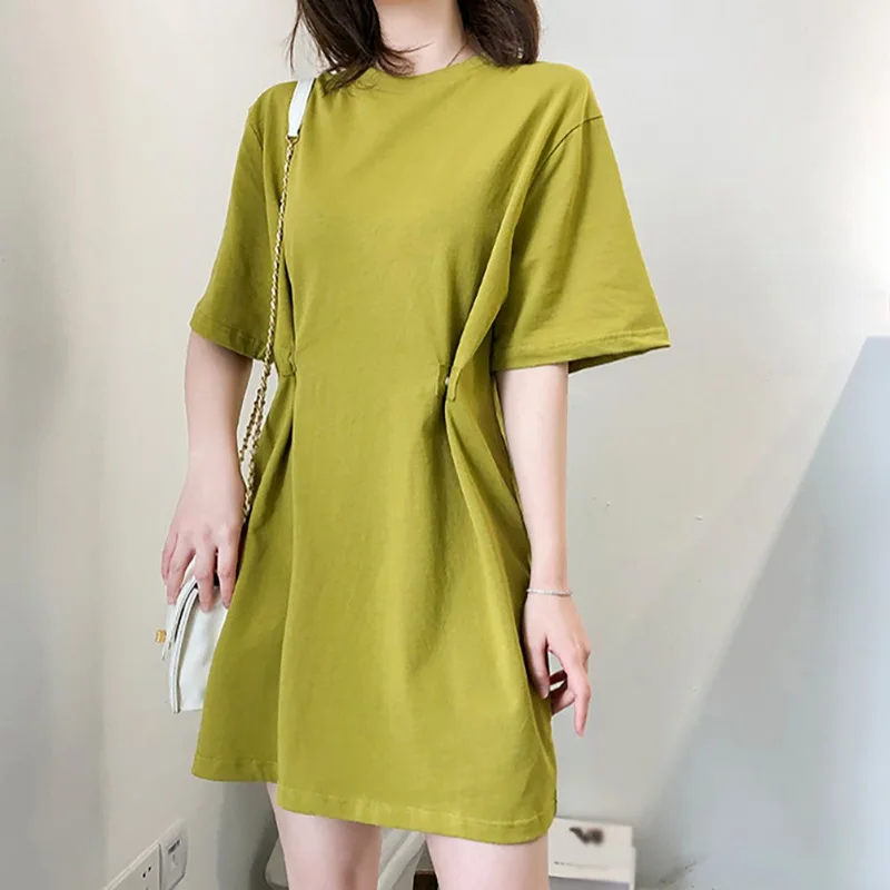 Summer Casual O-Neck Dress Women Solid Color Elegant Party Streetwear Short Sleeve Vestidos Lady Dresses x
Summer Casual O-Neck Dress Women Solid Color Elegant Party Streetwear Short Sleeve Vestidos Lady Dresses x