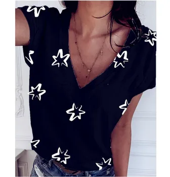 Women Star Tees Female 2020 V Neck Summer Befree Boho Cotton Casual Tops Femme Hole Out Lace Ladies T-Shirt Plus Sizes
Women Star Tees Female 2020 V Neck Summer Befree Boho Cotton Casual Tops Femme Hole Out Lace Ladies T-Shirt Plus Sizes