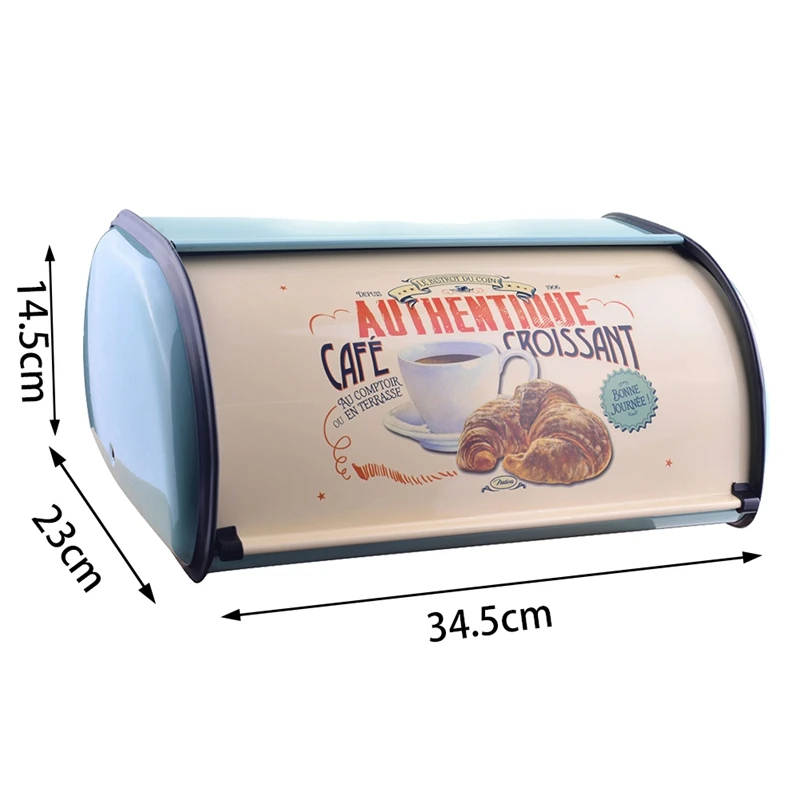 Hot Sale Retro Practical Iron Structure Decorative Bread Box Lightweight Snack Storage Roll Up Top Kitchen Rust Proof Home
Hot Sale Retro Practical Iron Structure Decorative Bread Box Lightweight Snack Storage Roll Up Top Kitchen Rust Proof Home