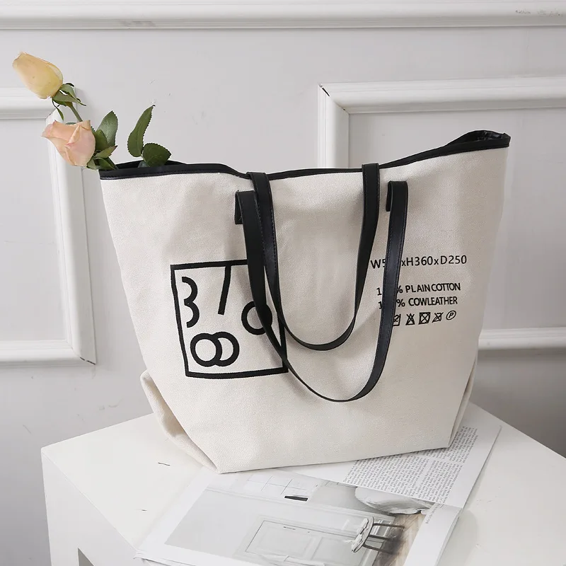 Ansloth Letter Top Handle Bag Brand Women Bags Canvas Shopping Bag Foldable Reusable Bags Large Capactity Composte Bag HPS905
Ansloth Letter Top Handle Bag Brand Women Bags Canvas Shopping Bag Foldable Reusable Bags Large Capactity Composte Bag HPS905