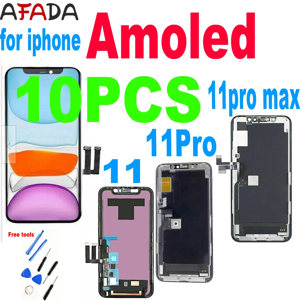 10PCS Amoled LCD For iPhone 11/11 Pro/ Pro Max LCD Display Touch Screen Digitizer Assembly Replacement For iPhone 11 LCD
10PCS Amoled LCD For iPhone 11/11 Pro/ Pro Max LCD Display Touch Screen Digitizer Assembly Replacement For iPhone 11 LCD