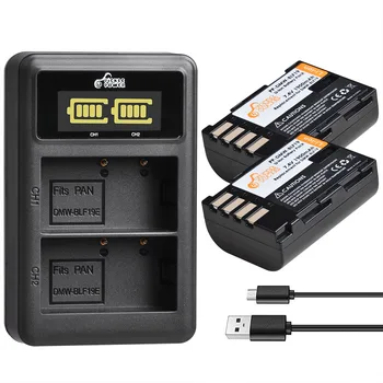 2pcs 1900mAh DMW-BLF19 DMW BLF19 BLF19E DMW-BLF19e DMW-BLF19PP Battery + LED Dual USB Charger for Panasonic Lumix GH3 GH4 GH5 G9 
2pcs 1900mAh DMW-BLF19 DMW BLF19 BLF19E DMW-BLF19e DMW-BLF19PP Battery + LED Dual USB Charger for Panasonic Lumix GH3 GH4 GH5 G9