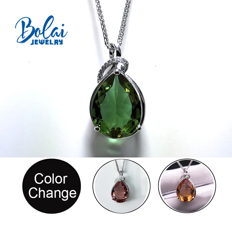 Bolai,Color change Gemstone pendant 925 sterling silver created diaspore zultanite colorful Water drop design pendant for girl
Bolai,Color change Gemstone pendant 925 sterling silver created diaspore zultanite colorful Water drop design pendant for girl
