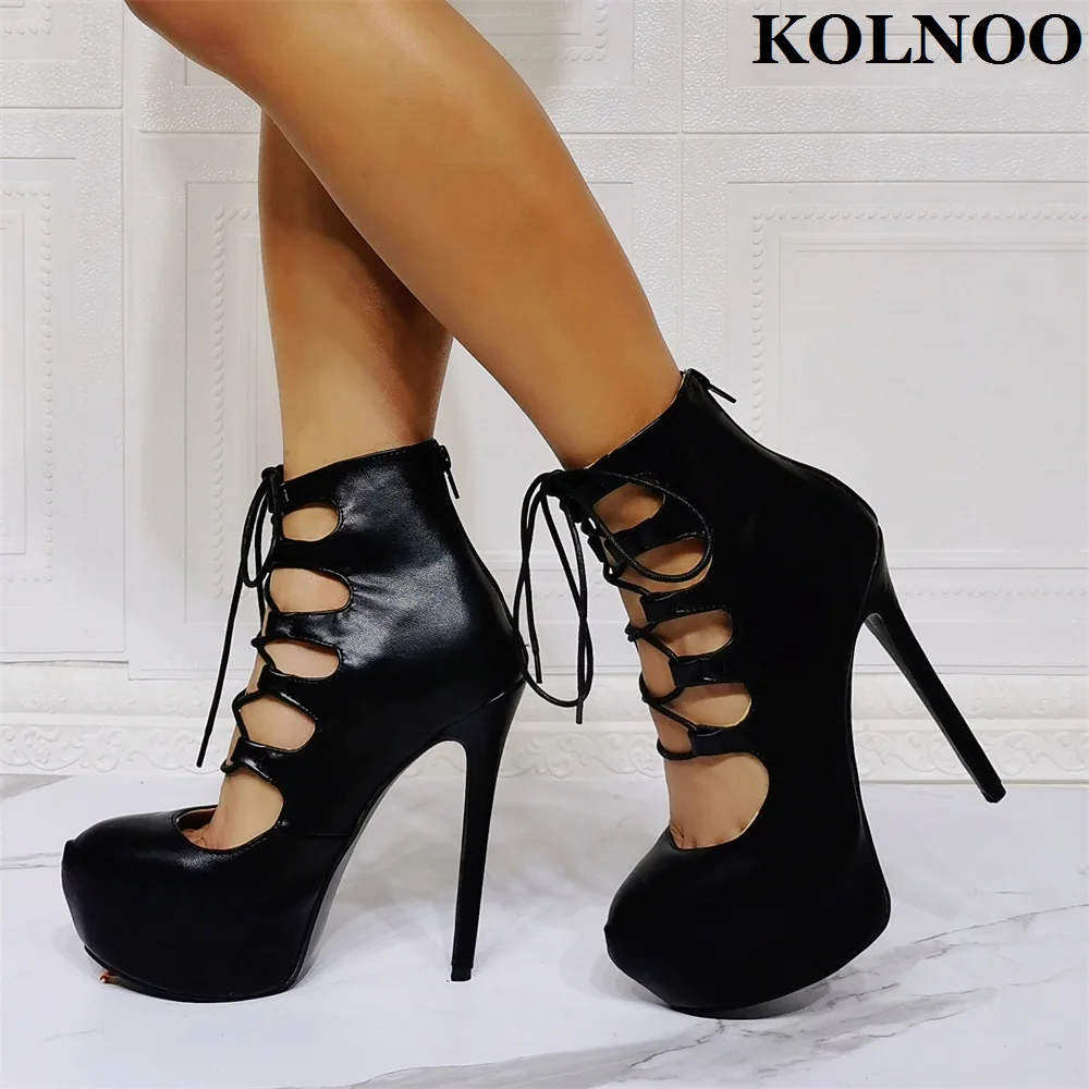 Kolnoo New Hot Style Womens High Heel Pumps Sexy Platform Crisscross Shoelace Faux Black Leather Evening Fashion Court Shoes
Kolnoo New Hot Style Womens High Heel Pumps Sexy Platform Crisscross Shoelace Faux Black Leather Evening Fashion Court Shoes