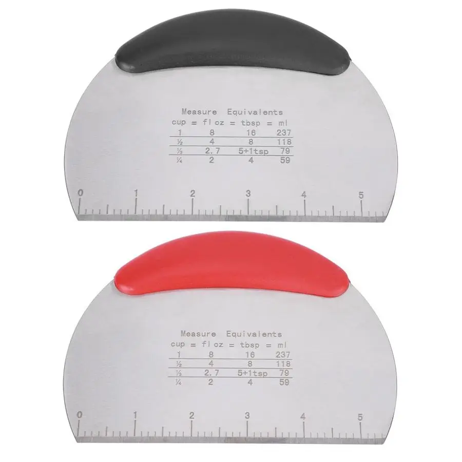 Stainless Steel Dough Cake Butter Scraper Pizza Cutter Cutting Knife with Scale Baking Tool
Stainless Steel Dough Cake Butter Scraper Pizza Cutter Cutting Knife with Scale Baking Tool