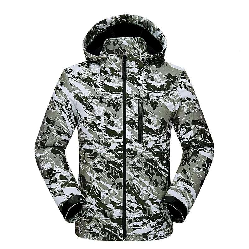 5XL Men Camouflage Soft Shell Jacket Spring Autumn Casual Windbreaker Waterproof Outdoors Jackets Shark Skin Fleece Warm Coats
5XL Men Camouflage Soft Shell Jacket Spring Autumn Casual Windbreaker Waterproof Outdoors Jackets Shark Skin Fleece Warm Coats