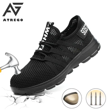 AtreGo Fashion Mesh Men Steel Toe Cap Safety Shoes Work Shoes Summer Lightweight Fly Woven Breathable Outdoor Protective Shoes
AtreGo Fashion Mesh Men Steel Toe Cap Safety Shoes Work Shoes Summer Lightweight Fly Woven Breathable Outdoor Protective Shoes