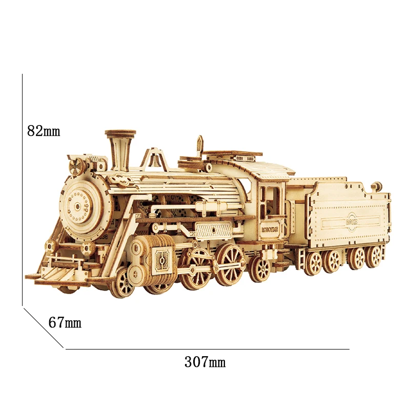Robotime ROKR модель поезда 3D деревянная головоломка игрушка сборка локомотива