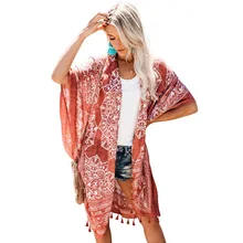 Seaside Holiday Printed Loose Tassel Kimono Smock Cardigan Medium Long Beach Coat Women Open Stitch Capes & Ponchos 85283
Seaside Holiday Printed Loose Tassel Kimono Smock Cardigan Medium Long Beach Coat Women Open Stitch Capes & Ponchos 85283