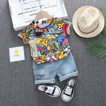 2020 Summer Cartoon Infant Kids Boys Clothes Sets Eyes Printed T +Denim 2 Pics Short Sleeve Toddler Clothing Outfit
2020 Summer Cartoon Infant Kids Boys Clothes Sets Eyes Printed T +Denim 2 Pics Short Sleeve Toddler Clothing Outfit