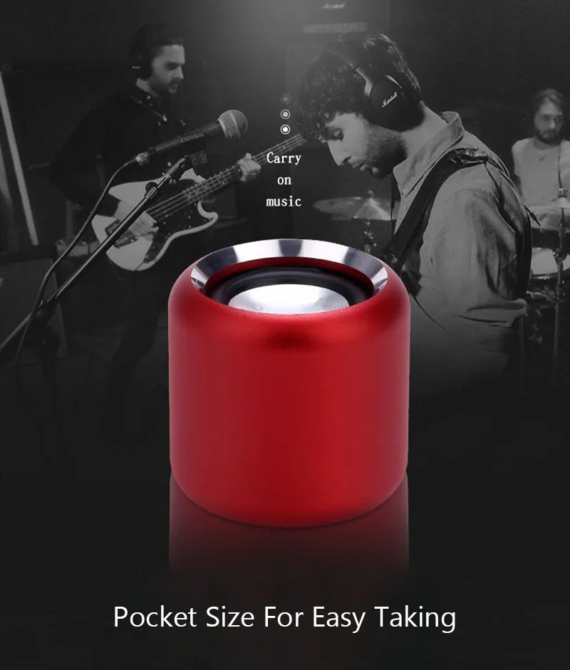 pocket speaker 3d stereo best sound bass remote shutter control