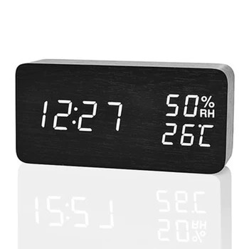 Modern Led Wooden Alarm Clock Digital Night Light LED Display Temperature Humidity Electronic Desktop Digital Table Clocks
Modern Led Wooden Alarm Clock Digital Night Light LED Display Temperature Humidity Electronic Desktop Digital Table Clocks