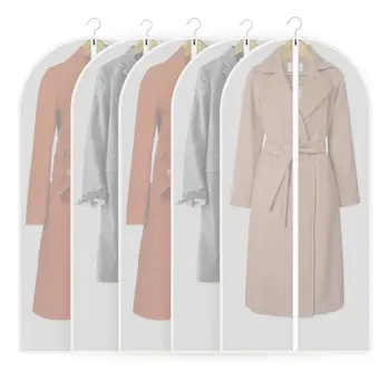 5pcs Garment Covers Hanging Clothes Dust Bags For Suit Coat Dress Dustproof Moth Resistant Washable Closet Clothes Organizer
5pcs Garment Covers Hanging Clothes Dust Bags For Suit Coat Dress Dustproof Moth Resistant Washable Closet Clothes Organizer