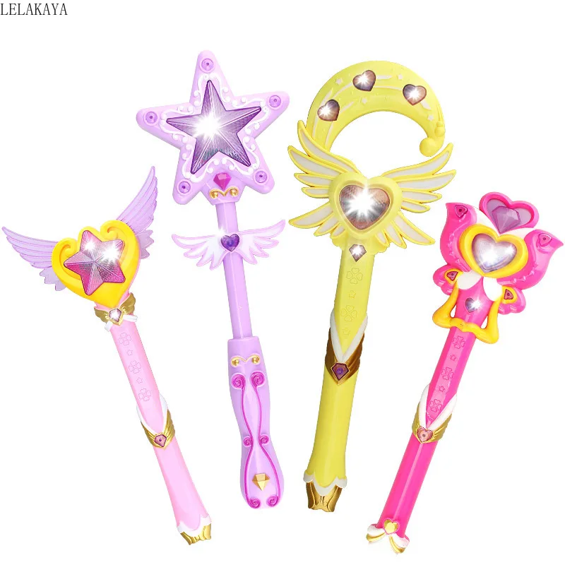 Anime Card Captor Sukura Sailor Moon Action Figure Heart Moon Star Stick Rods Magic Wand With Light and Music Toys for Children
Anime Card Captor Sukura Sailor Moon Action Figure Heart Moon Star Stick Rods Magic Wand With Light and Music Toys for Children