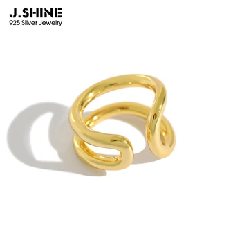 JShine Hyperbole S925 Sterling Silver Ring INS 2020 New Minimalist Double Layer Line Glossy Open Finger Ring Women Accessories
JShine Hyperbole S925 Sterling Silver Ring INS 2020 New Minimalist Double Layer Line Glossy Open Finger Ring Women Accessories