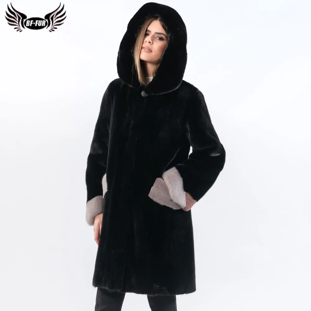 BFFUR 2020 Winter Women Long Mink Fur Coat Real Natural Full Pelt Genuine Mink Fur Jackets With Hood Warm Fur Overcoat Plus Size
BFFUR 2020 Winter Women Long Mink Fur Coat Real Natural Full Pelt Genuine Mink Fur Jackets With Hood Warm Fur Overcoat Plus Size