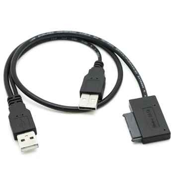 USB 2.0 to 7+6P 13Pin Slimline Slim SATA Cable External Power Supply for Notebook Laptop CD-ROM DVD-ROM ODD HDD Caddy Converter
USB 2.0 to 7+6P 13Pin Slimline Slim SATA Cable External Power Supply for Notebook Laptop CD-ROM DVD-ROM ODD HDD Caddy Converter