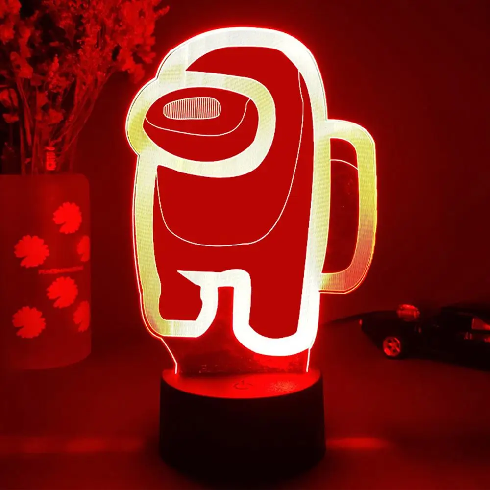 Hot Friends Game Among us 3D Illusion Desktop Lamp Coffee Table Decor LED Sensor Lights Atmosphere Bedside Night Lamps
Hot Friends Game Among us 3D Illusion Desktop Lamp Coffee Table Decor LED Sensor Lights Atmosphere Bedside Night Lamps