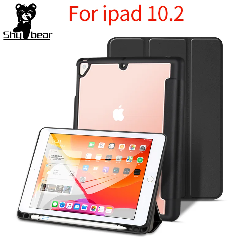 Tablet Case for iPad 10.2 2019 Case for Apple iPad 7th Generation Transparent Back Shell Cover with pencil holder funda capa
Tablet Case for iPad 10.2 2019 Case for Apple iPad 7th Generation Transparent Back Shell Cover with pencil holder funda capa