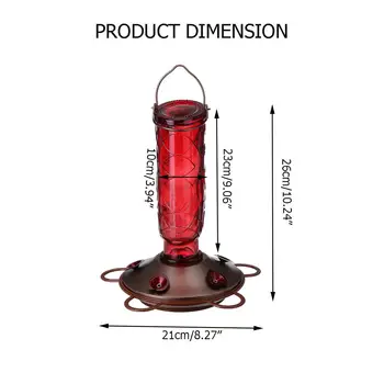 Garden Hand-held Hummingbird Water Feeder Plastic Feeder Glass Bird Feeder Parrots Birds Food Holder Gardening Bird Tools 600ml
Garden Hand-held Hummingbird Water Feeder Plastic Feeder Glass Bird Feeder Parrots Birds Food Holder Gardening Bird Tools 600ml