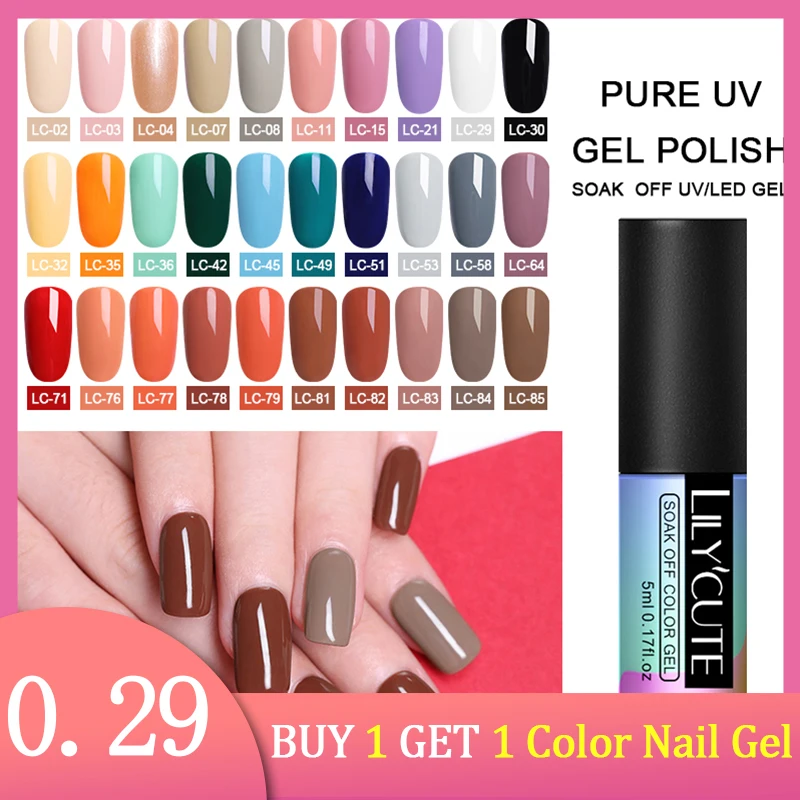 LILYCUTE Gel Nail Polish 5ml Soak Off UV LED Gel Varnish Long Lasting Grey Pure Nail Color Long Lasting Nail Gel Varnish DIY Art
LILYCUTE Gel Nail Polish 5ml Soak Off UV LED Gel Varnish Long Lasting Grey Pure Nail Color Long Lasting Nail Gel Varnish DIY Art