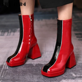 RIBETRINI High Quality Genuine Leather Ankle Shoes Brand Concise Dress mixed-color Women Boots High Heels Platform Boots
RIBETRINI High Quality Genuine Leather Ankle Shoes Brand Concise Dress mixed-color Women Boots High Heels Platform Boots