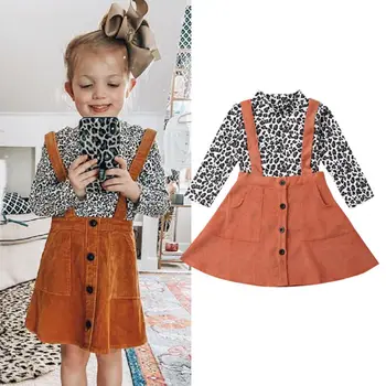 2019 Toddler Kid Baby Girl Clothes Long Sleeve Leopard Top T-shirt Overall Strap Dress Spring Autumn Girls Outfit Set 1-5Years
2019 Toddler Kid Baby Girl Clothes Long Sleeve Leopard Top T-shirt Overall Strap Dress Spring Autumn Girls Outfit Set 1-5Years